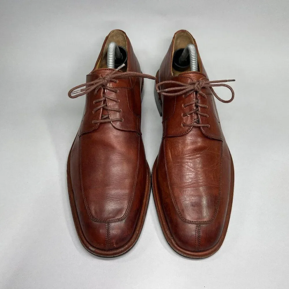 Mezlan Derby Men's Fiore Brown Leather Oxford Lace Up Split Toe Dress‎ Shoes